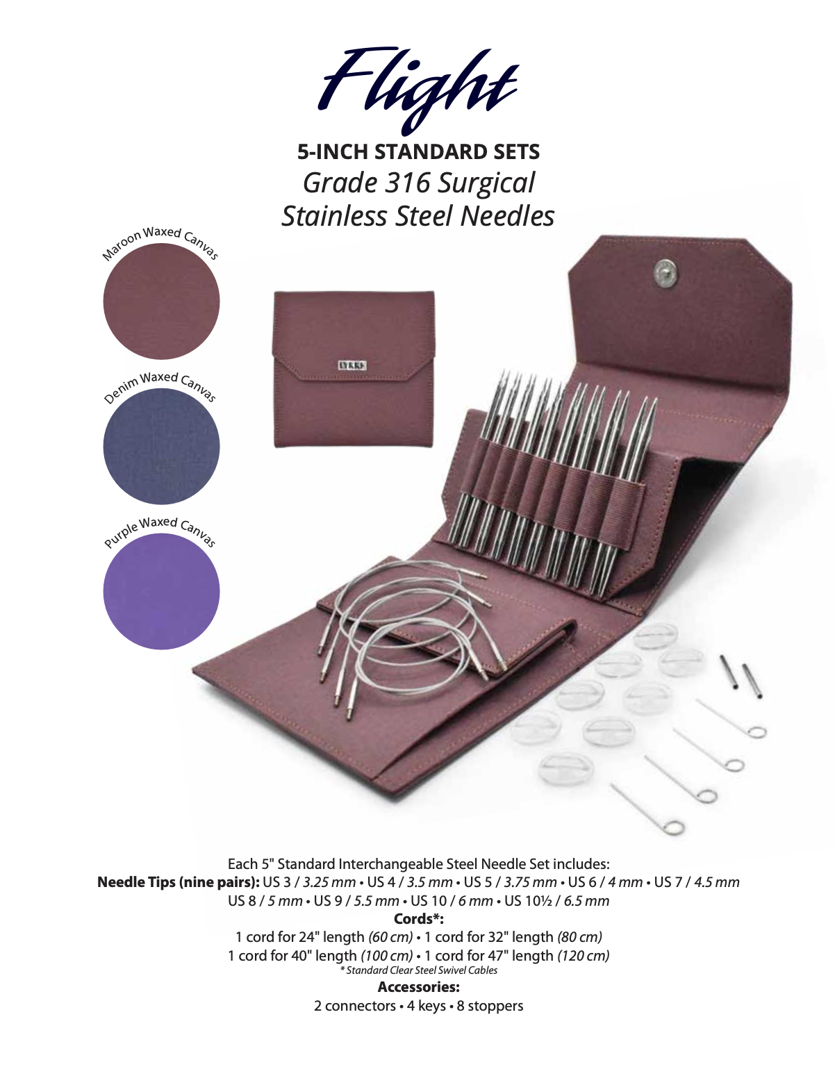 on: myskin Needle L3 5個セット LYKKE Flight Needle Sets – Stainless Steel with Swivel Cables